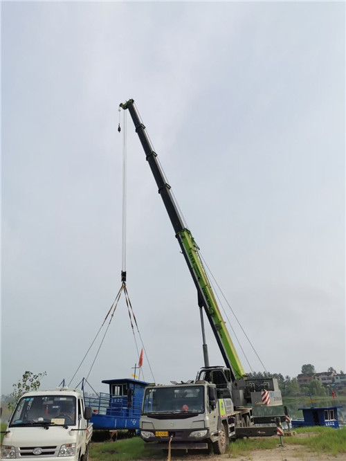 行唐县桥梁建设吊装案例